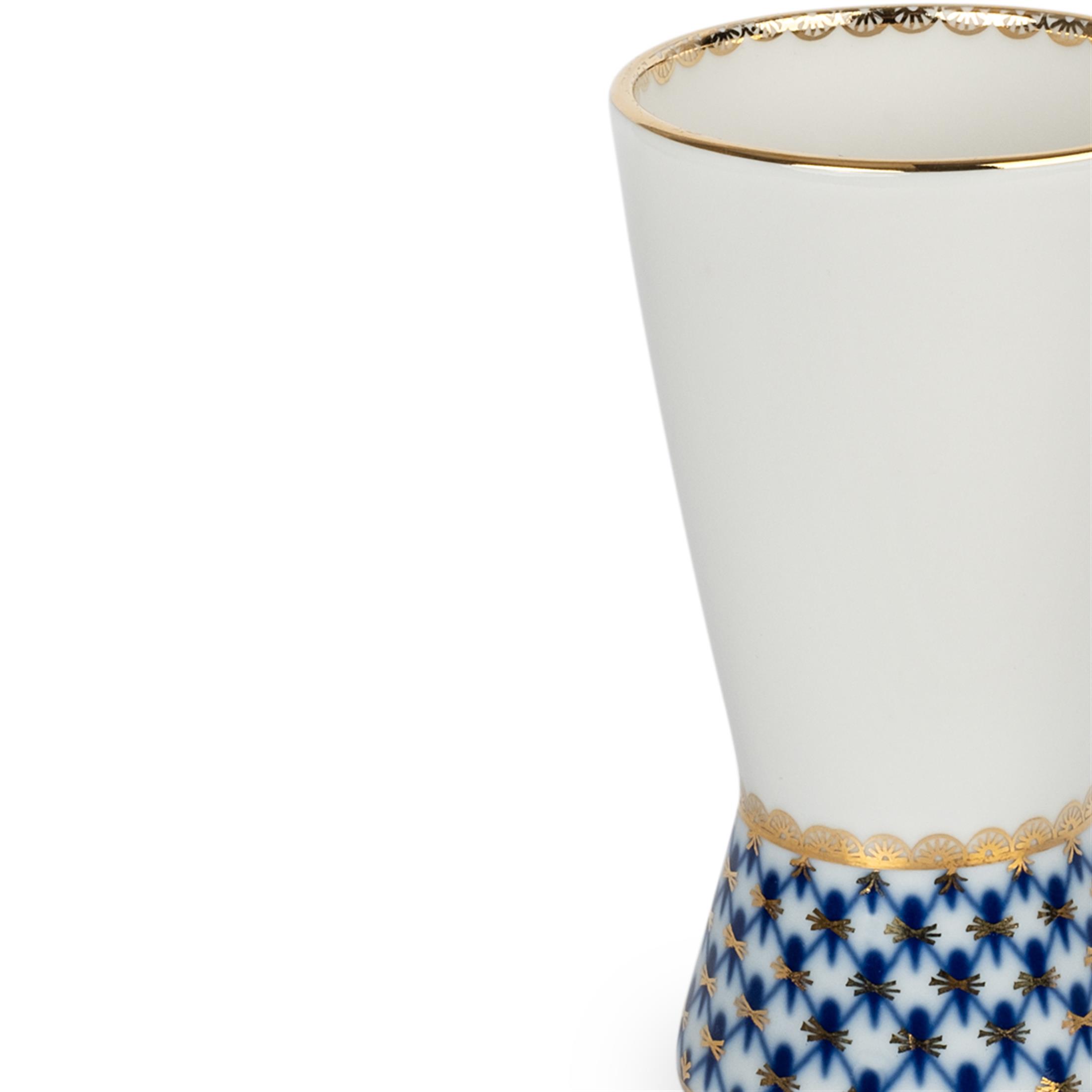 IMPERIAL PORCELAIN Slim Small Vase Cobalt clear Blue