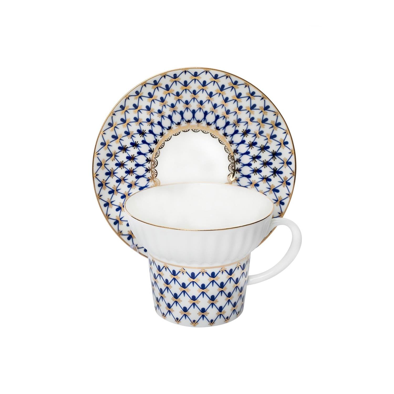 IMPERIAL PORCELAIN Kahve Fincanı 155 ml Wave Cobalt net Mavi