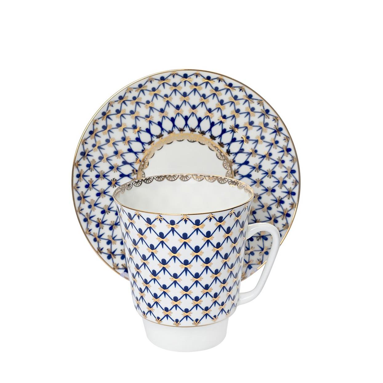 IMPERIAL PORCELAIN Kahve Fincanı 165 ml Cobalt net Mavi