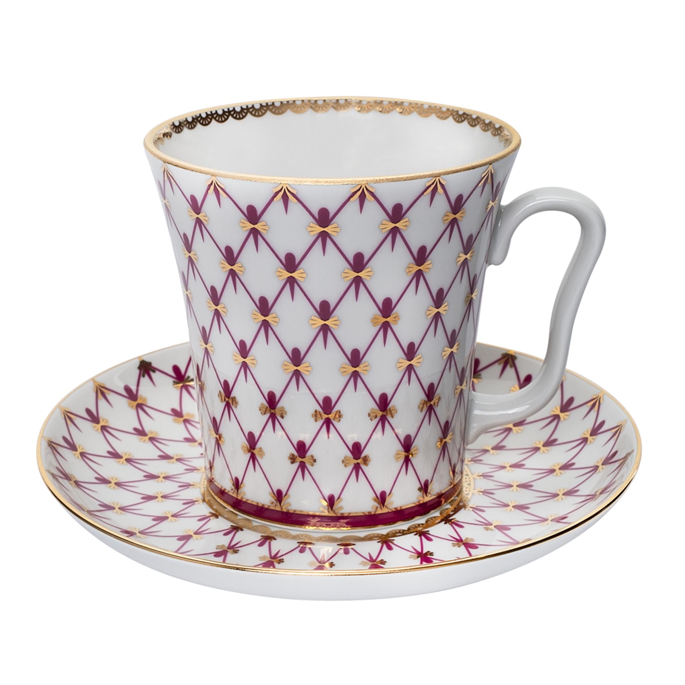 IMPERIAL PORCELAIN Kupa 360 ml Net-blues Pembe