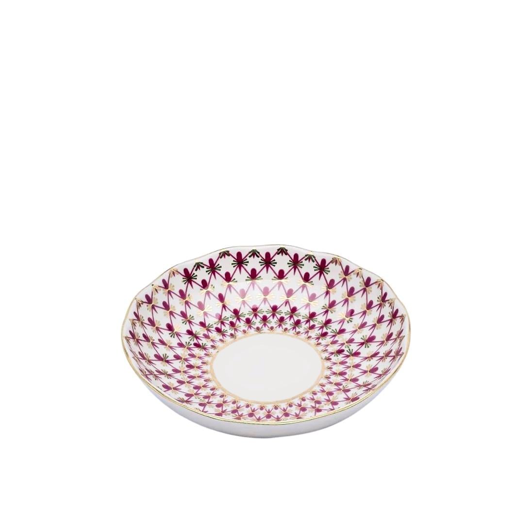 IMPERIAL PORCELAIN Lokumluk 10 cm Net-blues Pembe