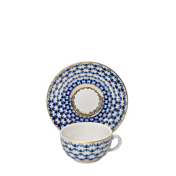 IMPERIAL PORCELAIN Coffee Cup 40 ml mini Cobalt net Blue