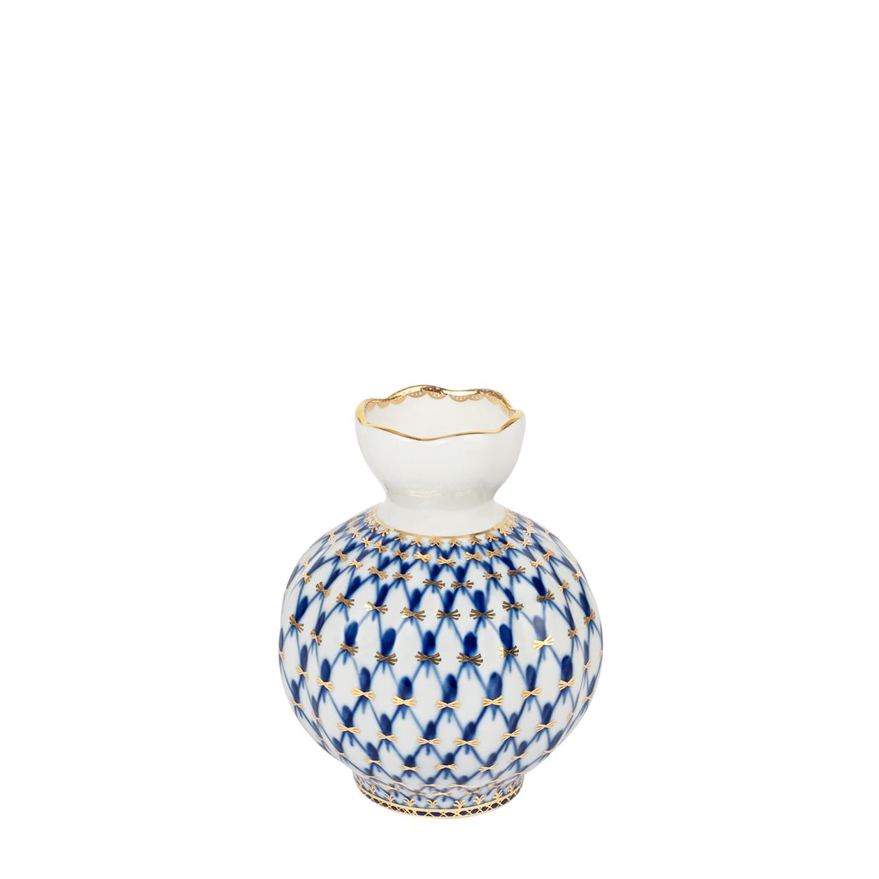 IMPERIAL PORCELAIN Minik Vazo Cobalt net Mavi