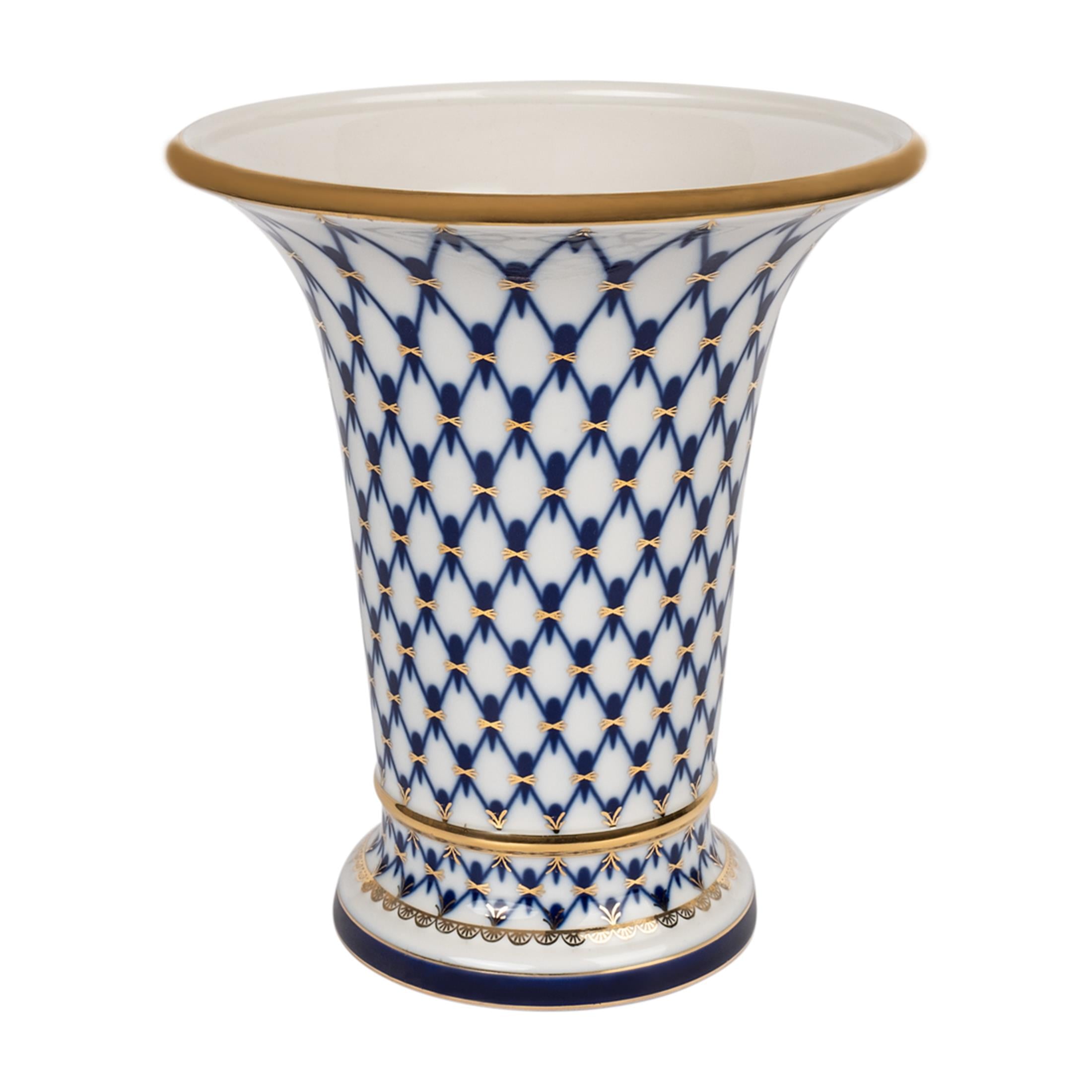 IMPERIAL PORCELAIN Vase Cobalt net Blue