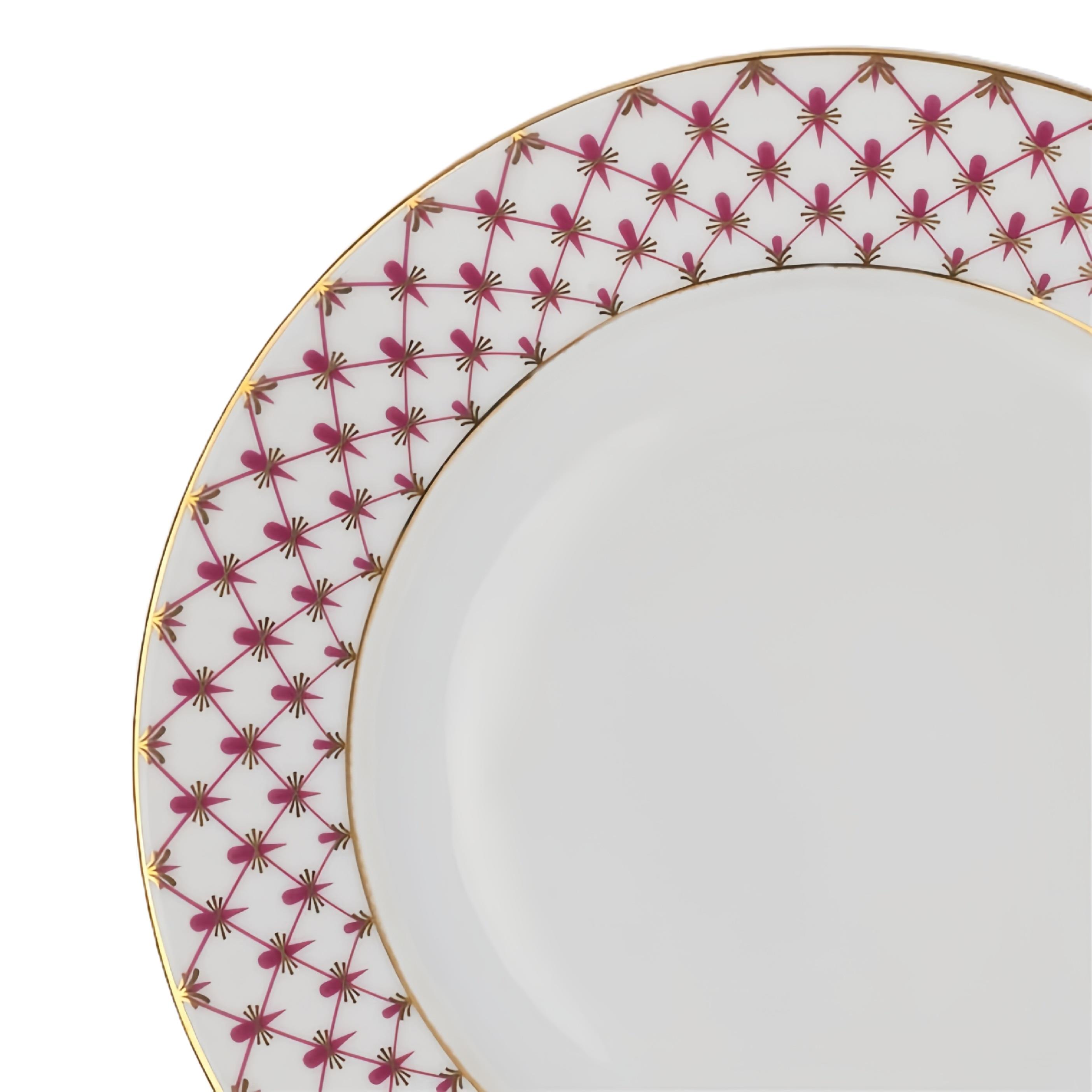 IMPERIAL PORCELAIN Dinner Service Plate 27 cm Net-blues2 Pink