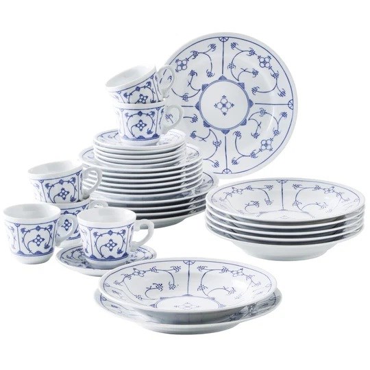 KAHLA Blue Saks 30 Parçalık Yemek Takımı 24cm Yemek Tabaklı