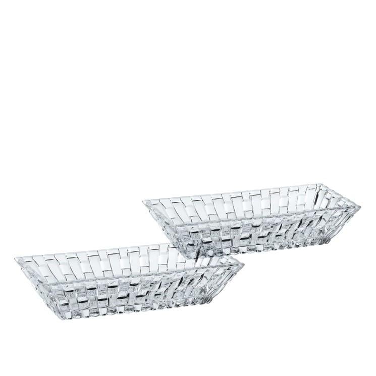 NACHTMANN Bowl Rectangular 17cm Set of 2 Bossa Nova Transparent