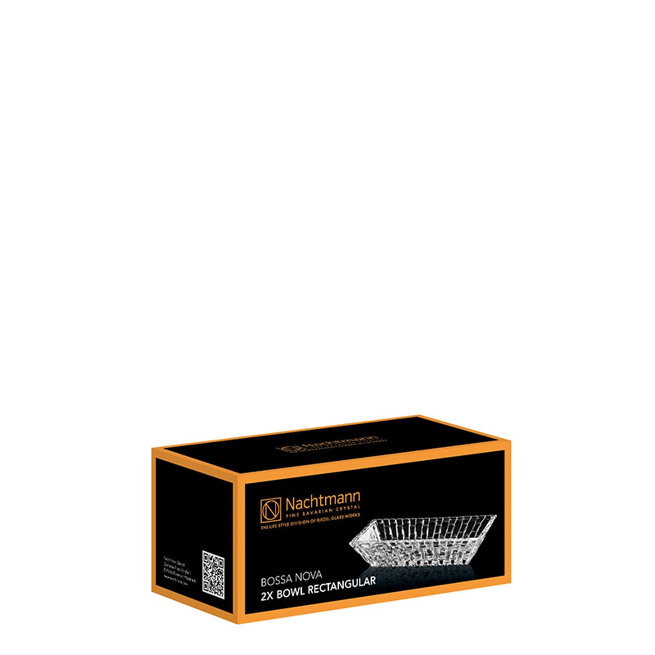 NACHTMANN Bowl Rectangular 17cm Set of 2 Bossa Nova Transparent