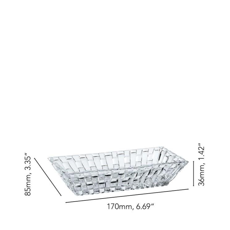 NACHTMANN Bowl Rectangular 17cm Set of 2 Bossa Nova Transparent
