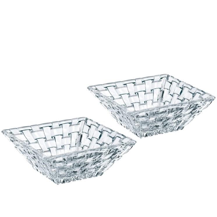 NACHTMANN Bowl Square 12cm Set of 2 Bossa Nova Transparent