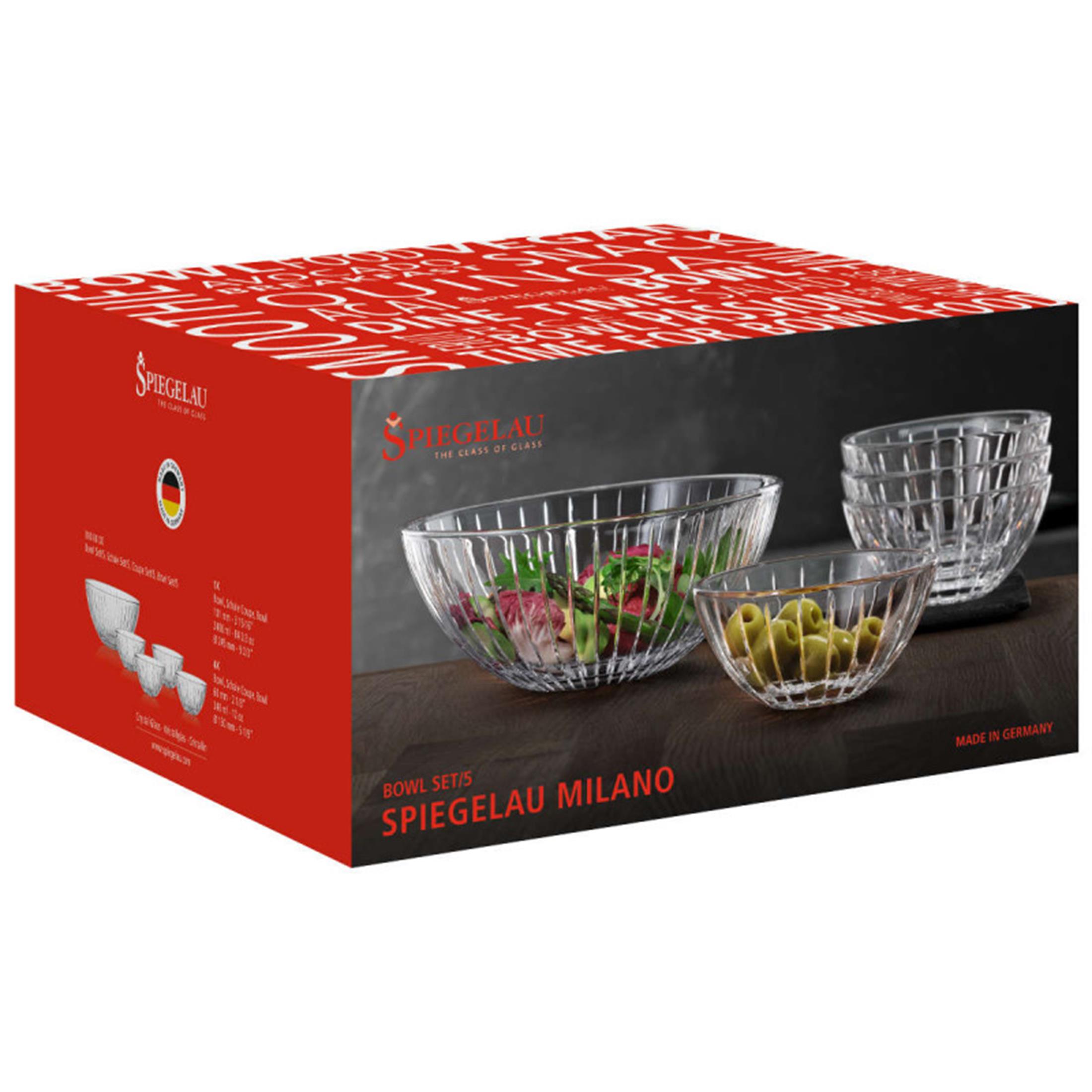 NACHTMANN Spiegelau 5 Li Kase Seti 24,5cm & 13cm Milano