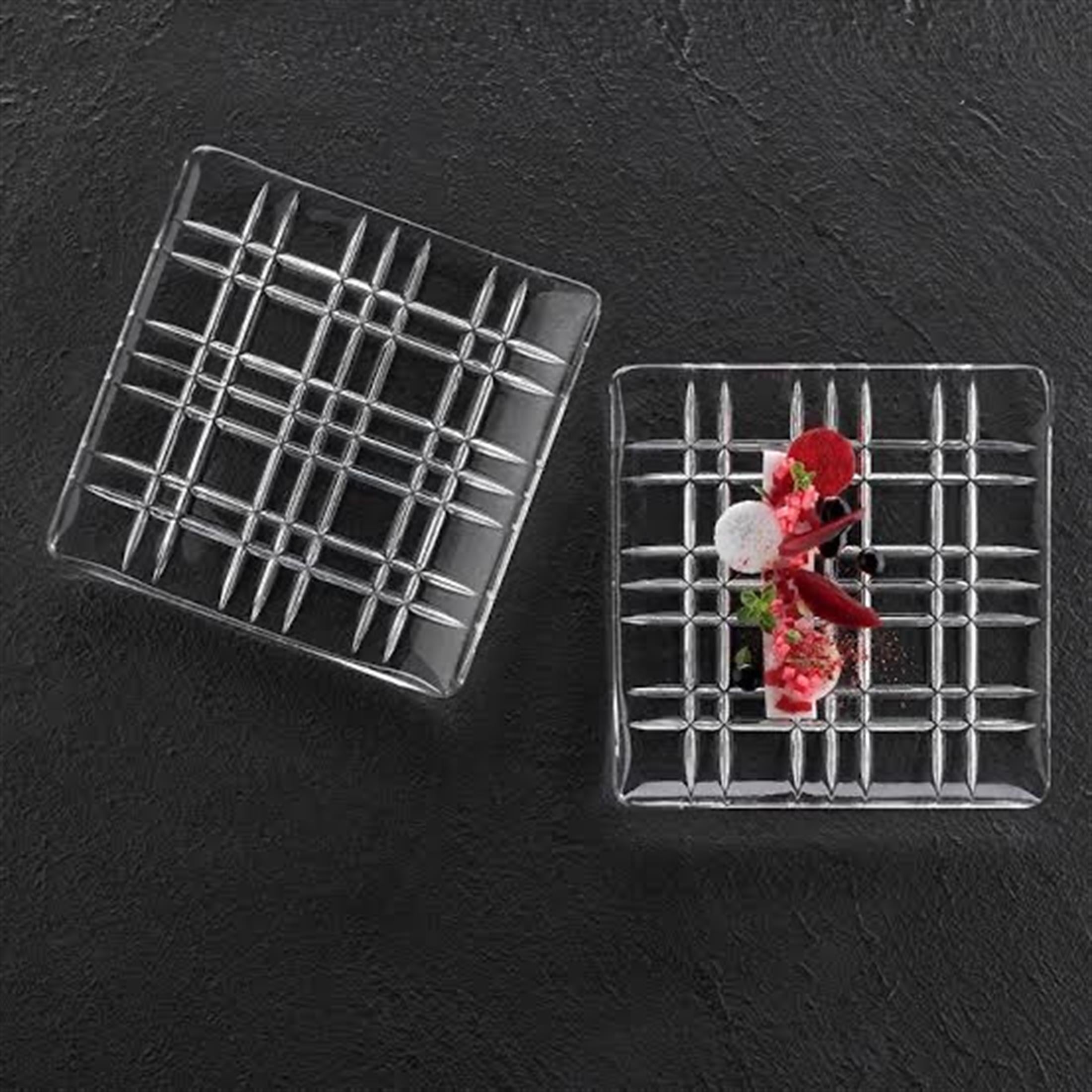 NACHTMANN Tabak Kare 14cm 2li Set Square Şeffaf