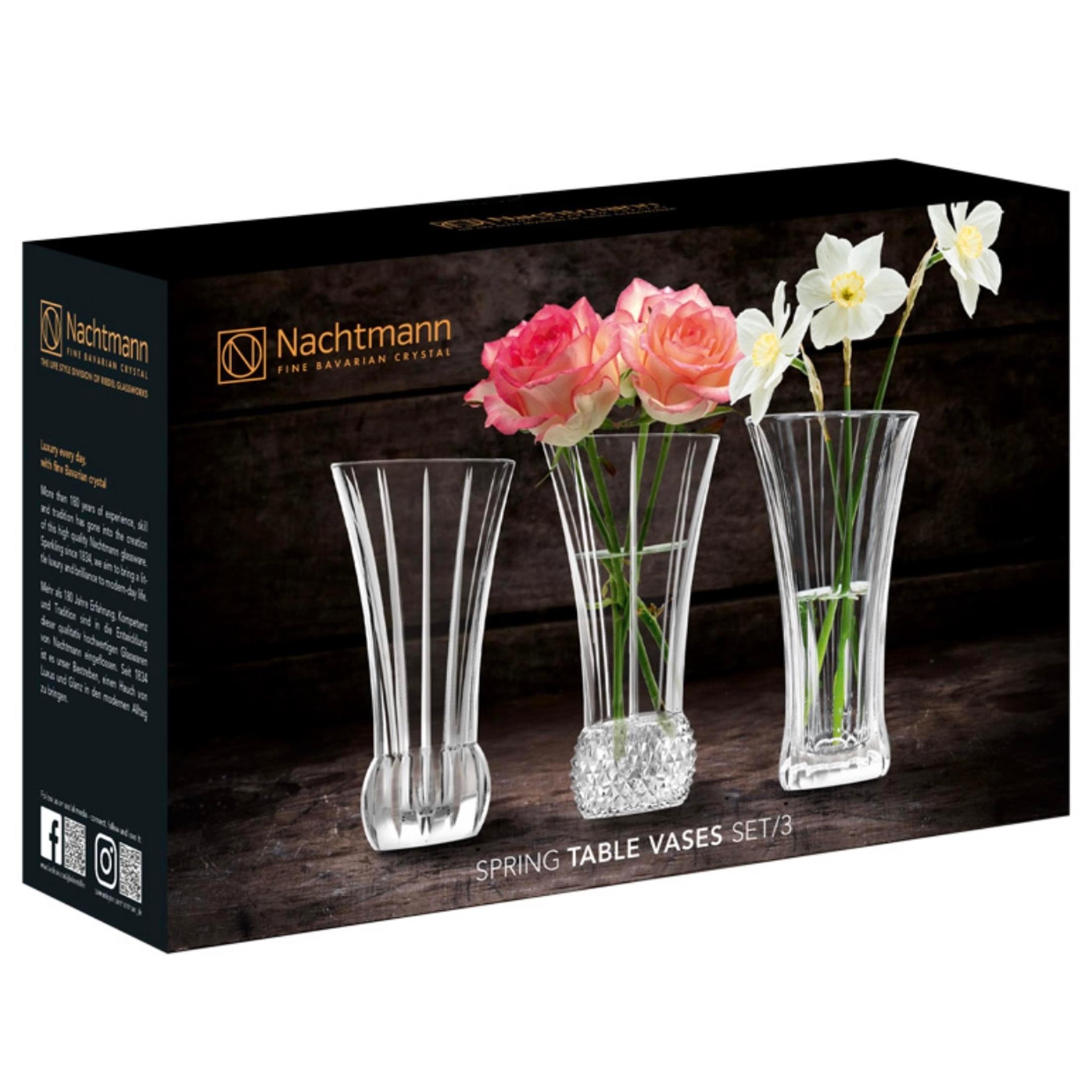 NACHTMANN Vase 13.5 cm Set of 3 Spring Transparent