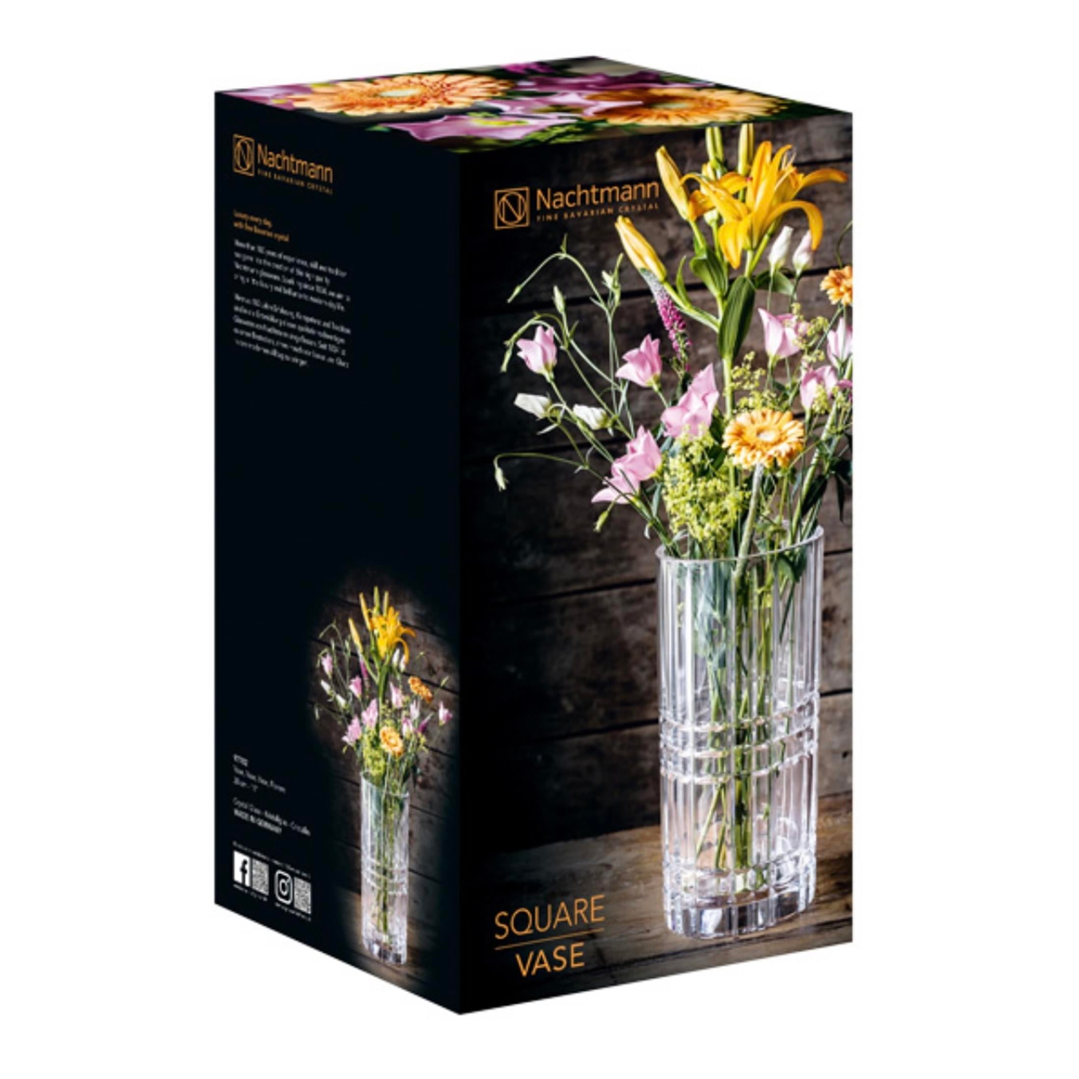 NACHTMANN Vase 27cm Single Square Transparent