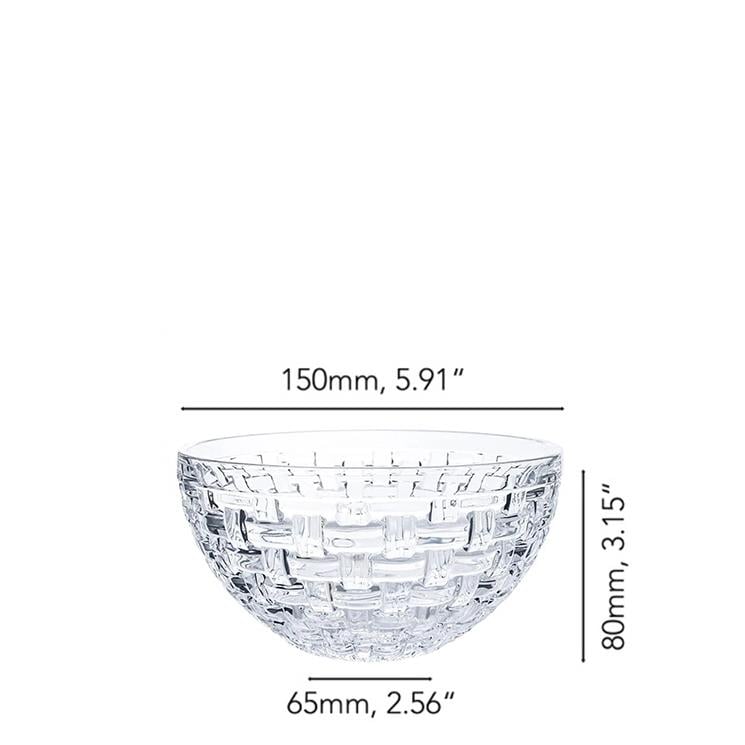 NACTMANN Round Bowl 15 cm Set of 2 Bossa Nova Transparent