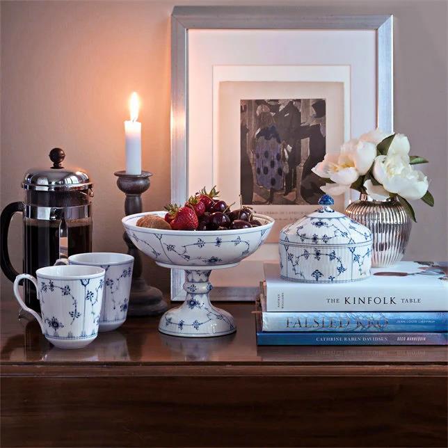 ROYAL COPENHAGEN Kupa 300ml Blue Fluted Plain
