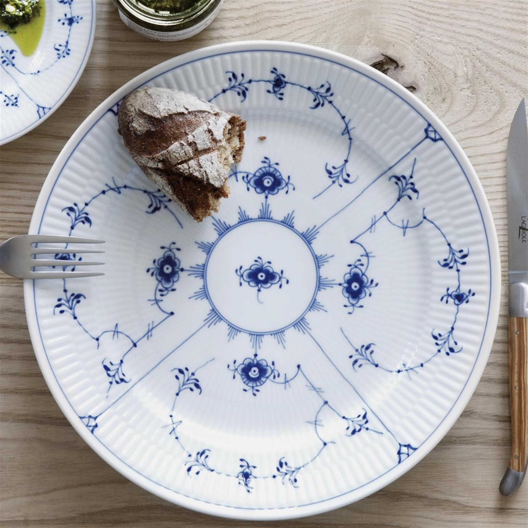 ROYAL COPENHAGEN Serving Platter 27 cm Blue Fluted Plain