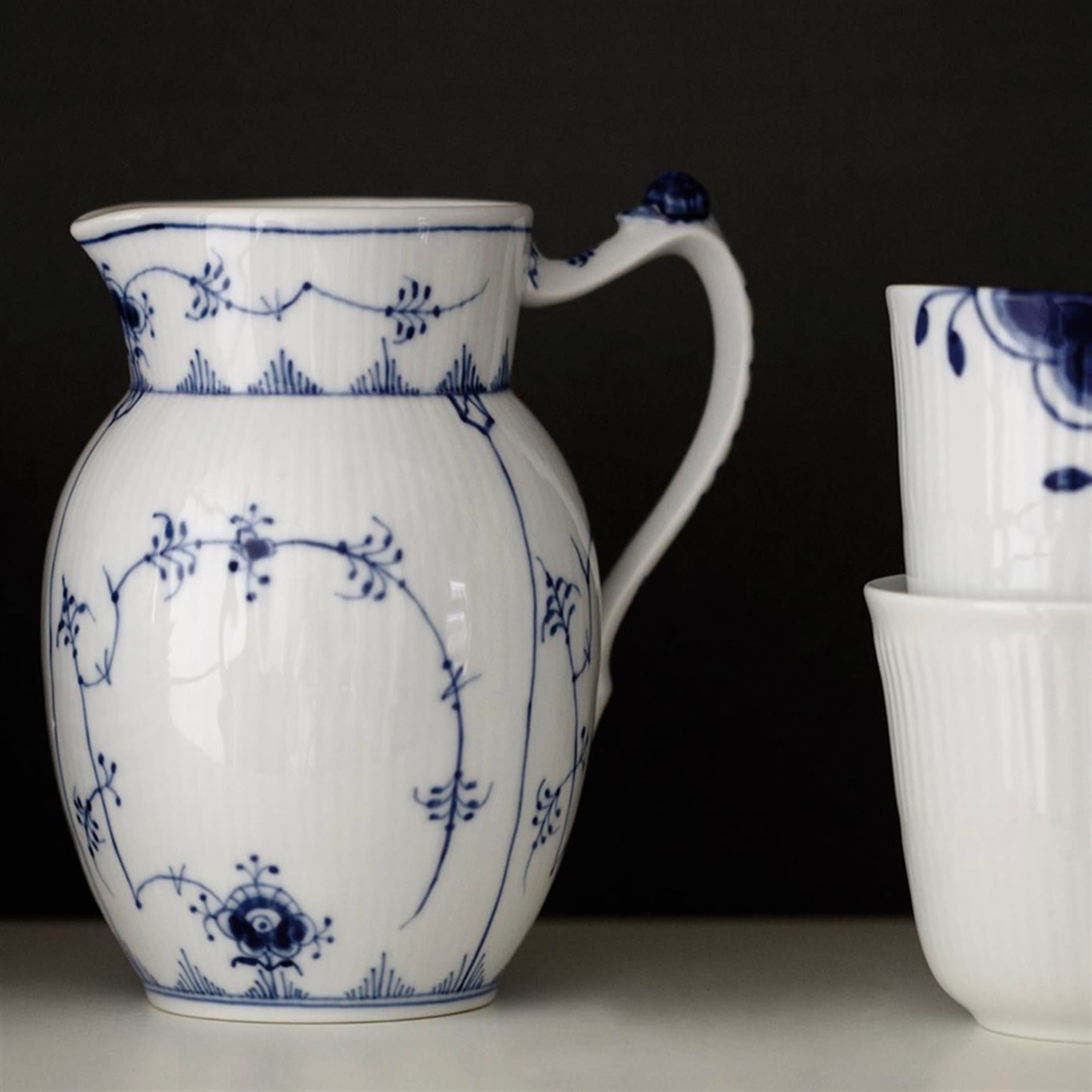 ROYAL COPENHAGEN Sürahi 900 ml Blue Fluted Plain