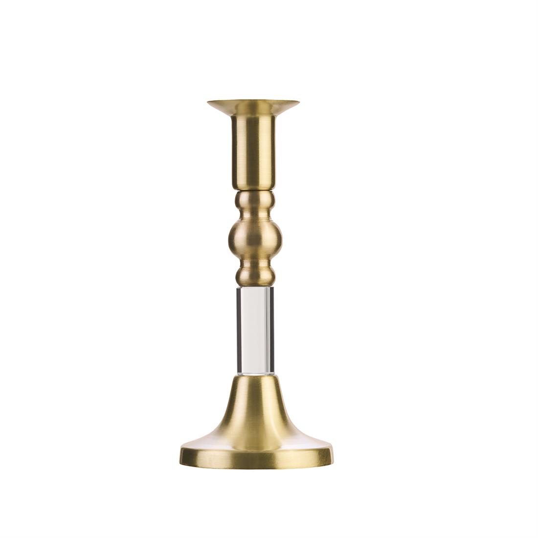 EDEL&FEINE Pirinç Şamdan 16,5cm Yuvarlak Mat Gold