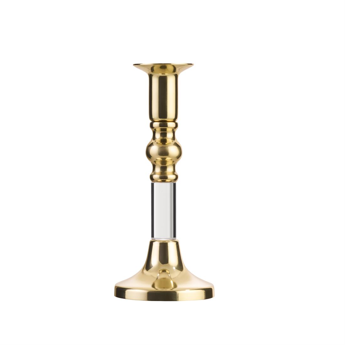 EF Pirinç Şamdan 16,5cm Yuvarlak Gold