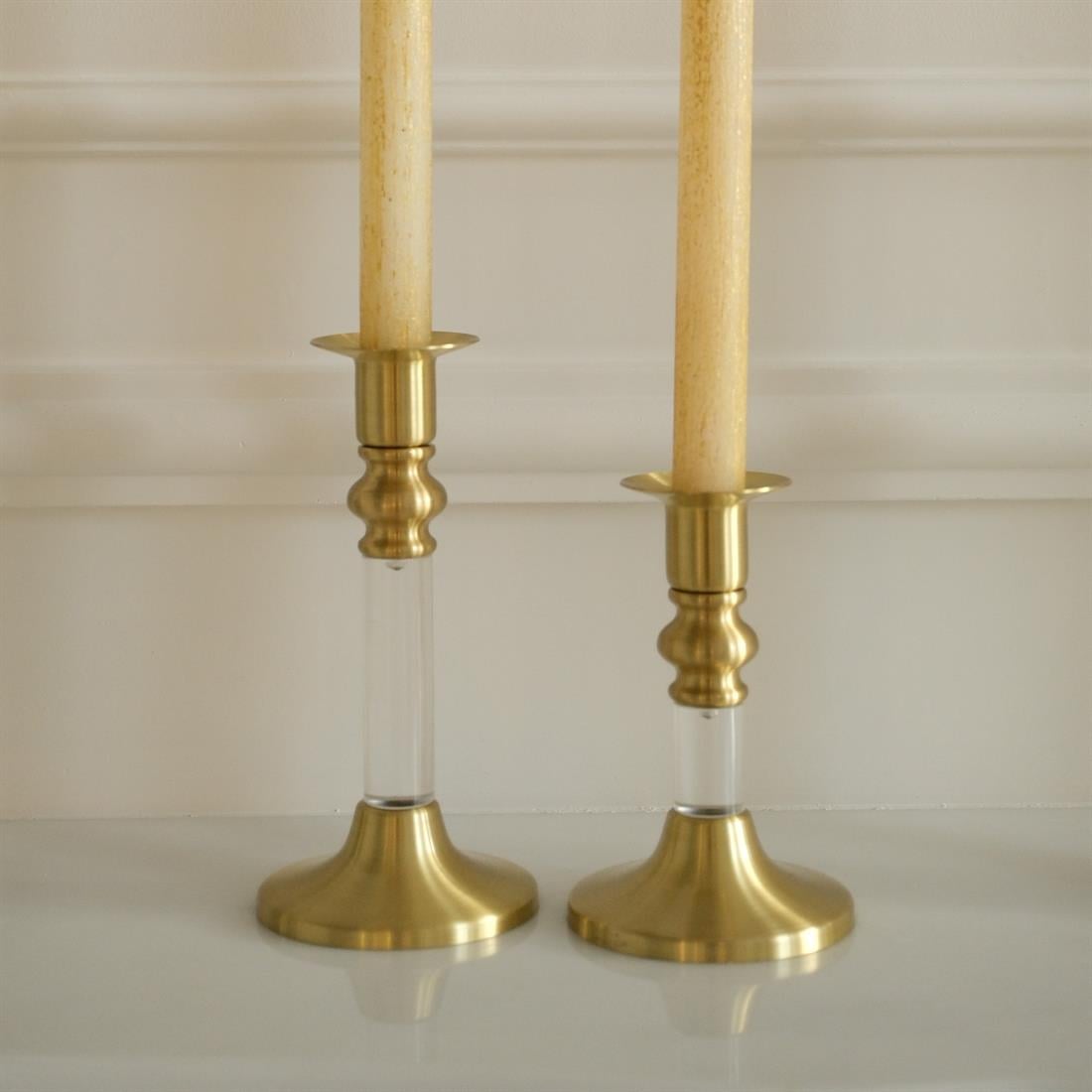 EDEL&FEINE Pirinç Şamdan 16,5cm Yuvarlak Mat Gold