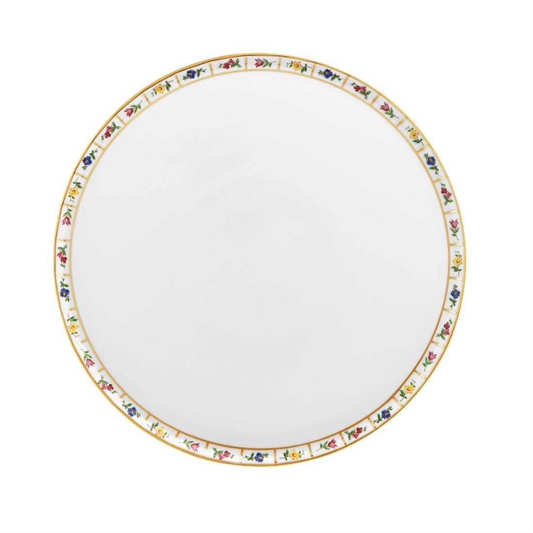 FURSTENBERG Ayaklı Yuvarlak Servis Tabağı 32,8 cm GRECQUE MILLE FLEURS