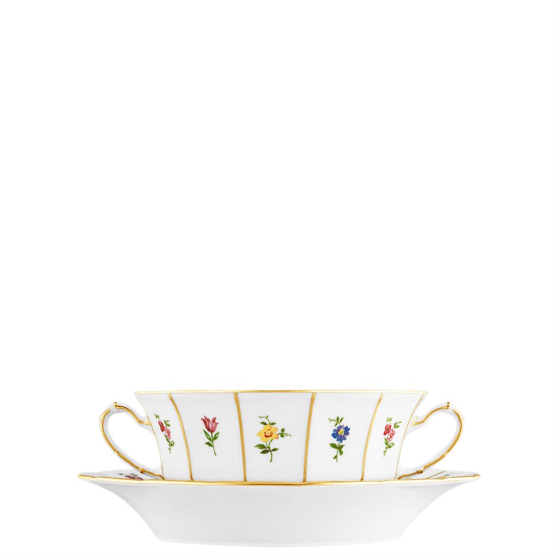 FURSTENBERG Çorba Kasesi & Tabağı 17,4cm / 300ml GRECQUE MILLE FLEURS