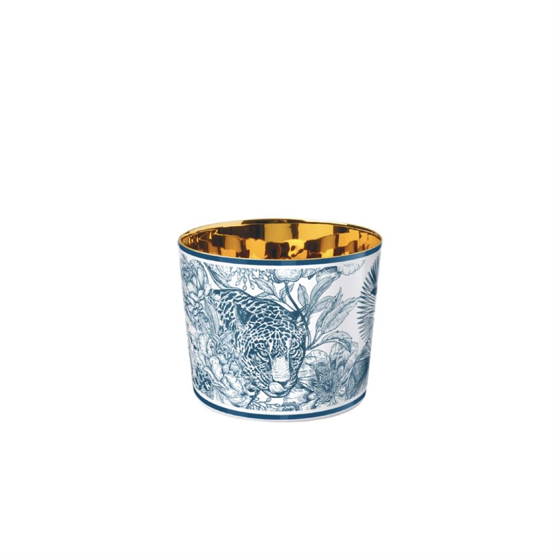 FURSTENBERG Kupa, Bardak 300 ml PARAİOSO BLUE-LEOPARD TEMPTATION SIP OF GOLD