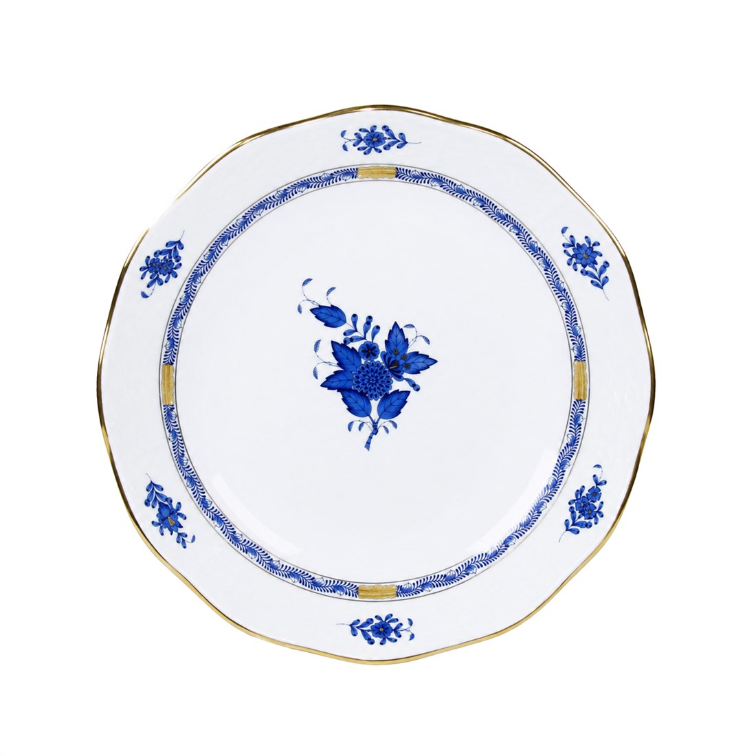 HEREND 25cm Salata Kasesi Apponyi Buket Mavi