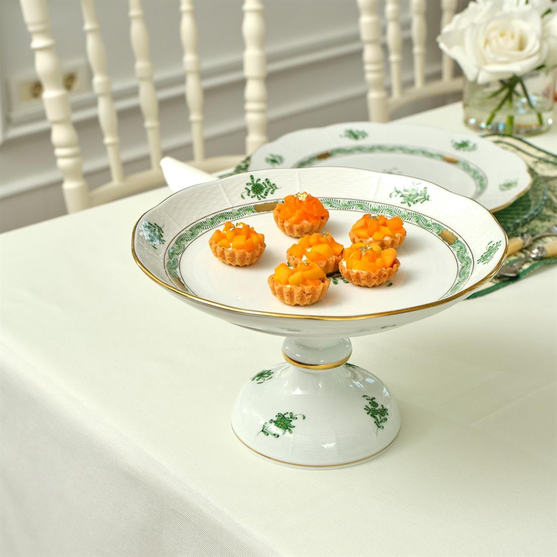 HEREND Ayaklı Servislik 24cm Apponyi Yeşil