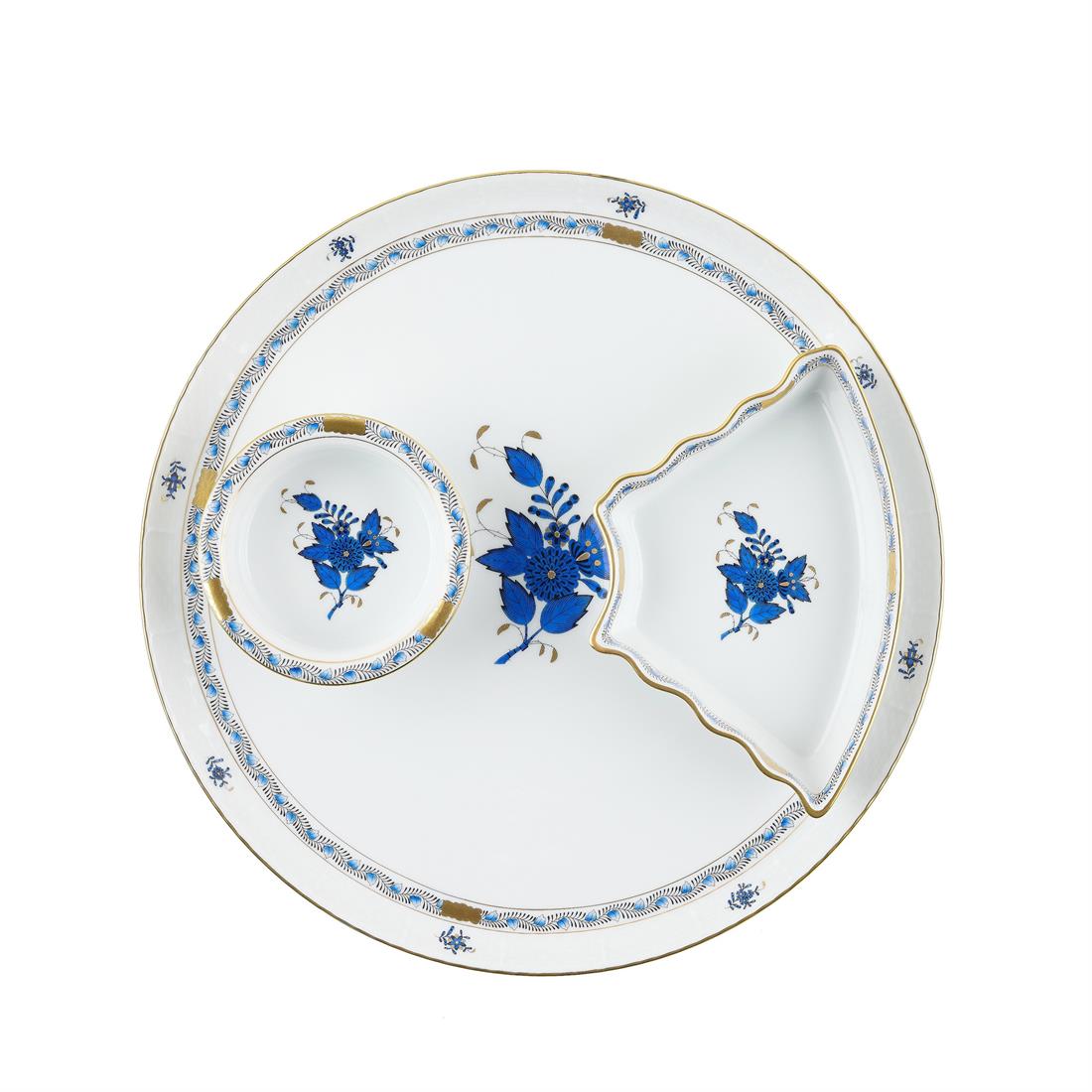 HEREND Beşli Meze Sunum Servisliği Apponyi BUKET MAVİ