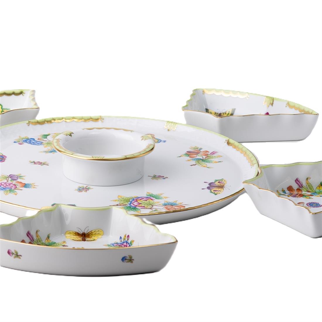 HEREND Beşli Meze Sunum Servisliği Queen Victoria Az Desenli