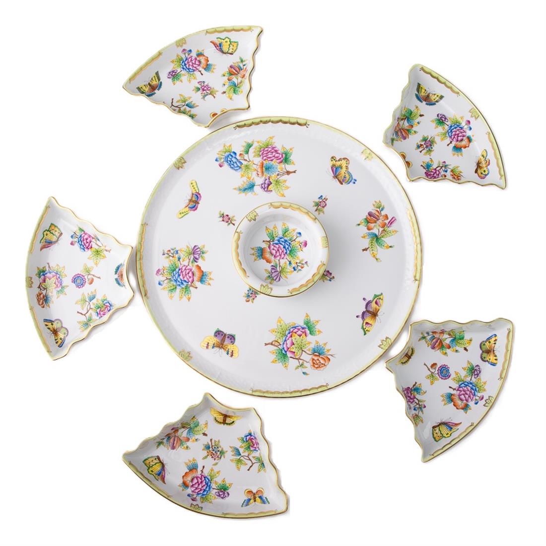 HEREND Beşli Meze Sunum Servisliği Queen Victoria Az Desenli