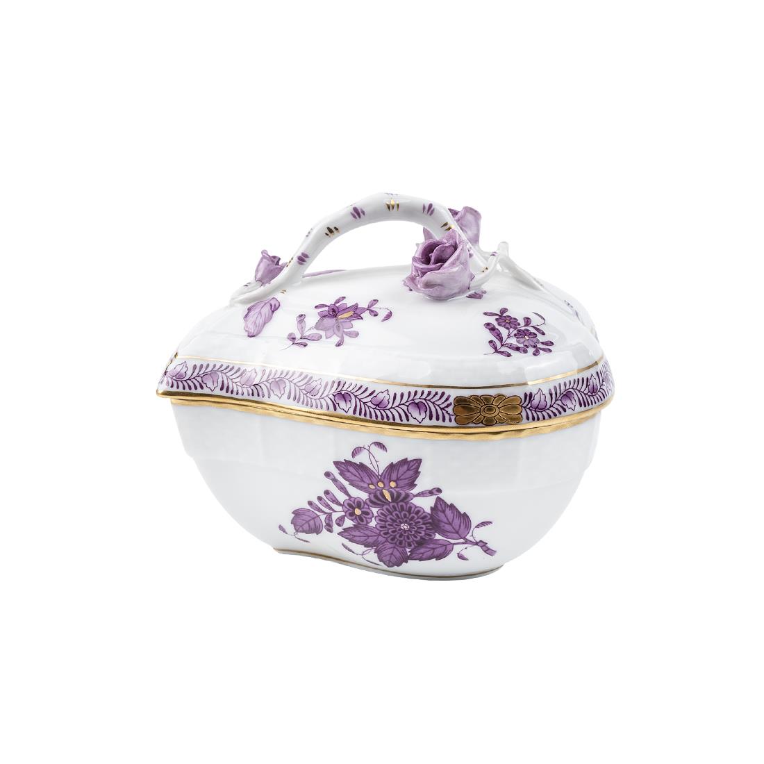 HEREND Bonboniyer 11,5cm Apponyi Mor
