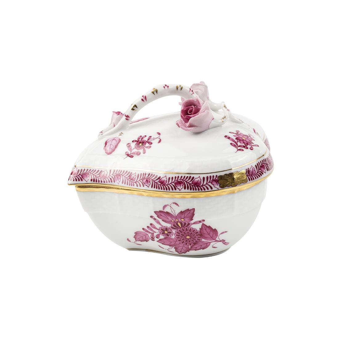 HEREND Bonboniyer 11,5cm Apponyi Pembe