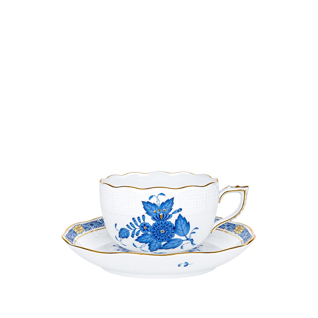 HEREND Teacup & Saucer 200ml Apponyi Blue