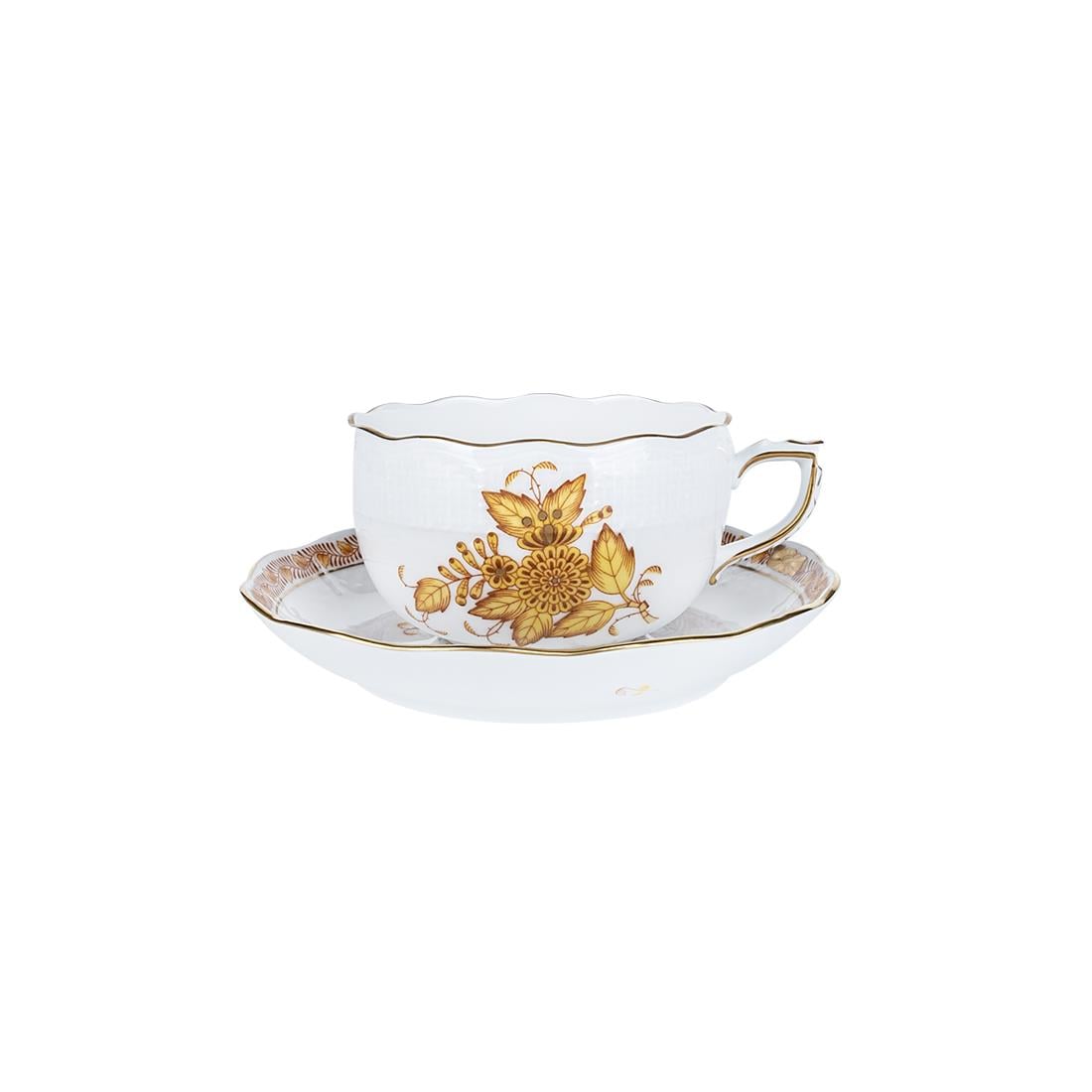 HEREND Çay Fincanı & Tabağı 200ml Apponyi Sarı