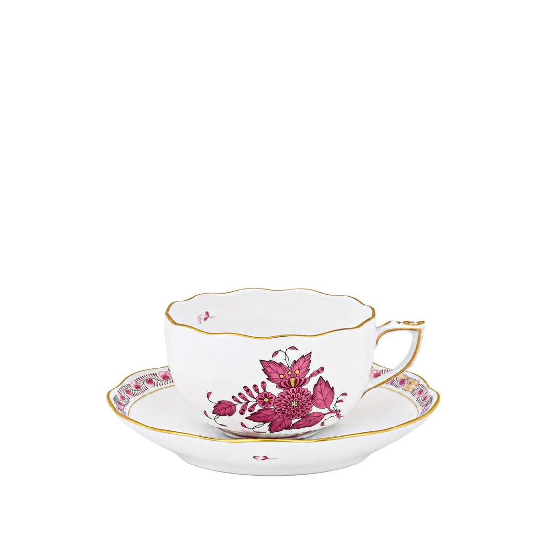 HEREND Çay Fincanı & Tabağı 200ml Apponyi Pembe
