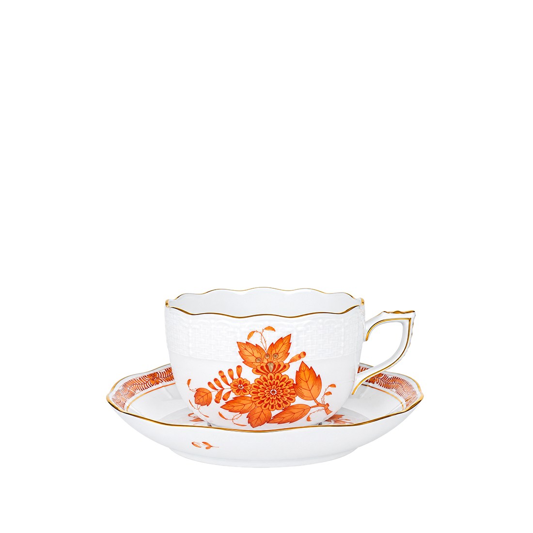 HEREND Çay Fincanı & Tabağı 200ml Apponyi Turuncu
