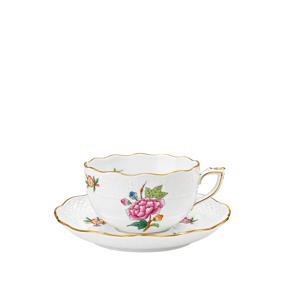 HEREND Çay Fincanı & Tabağı 200ml ETON Pembe Çiçek