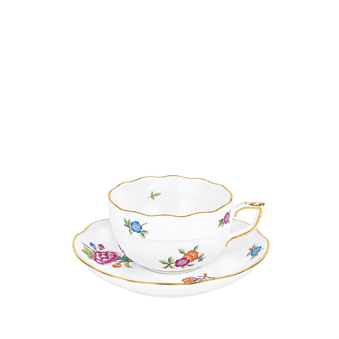 HEREND Çay Fincanı & Tabağı 200ml ETON Pembe Çiçek