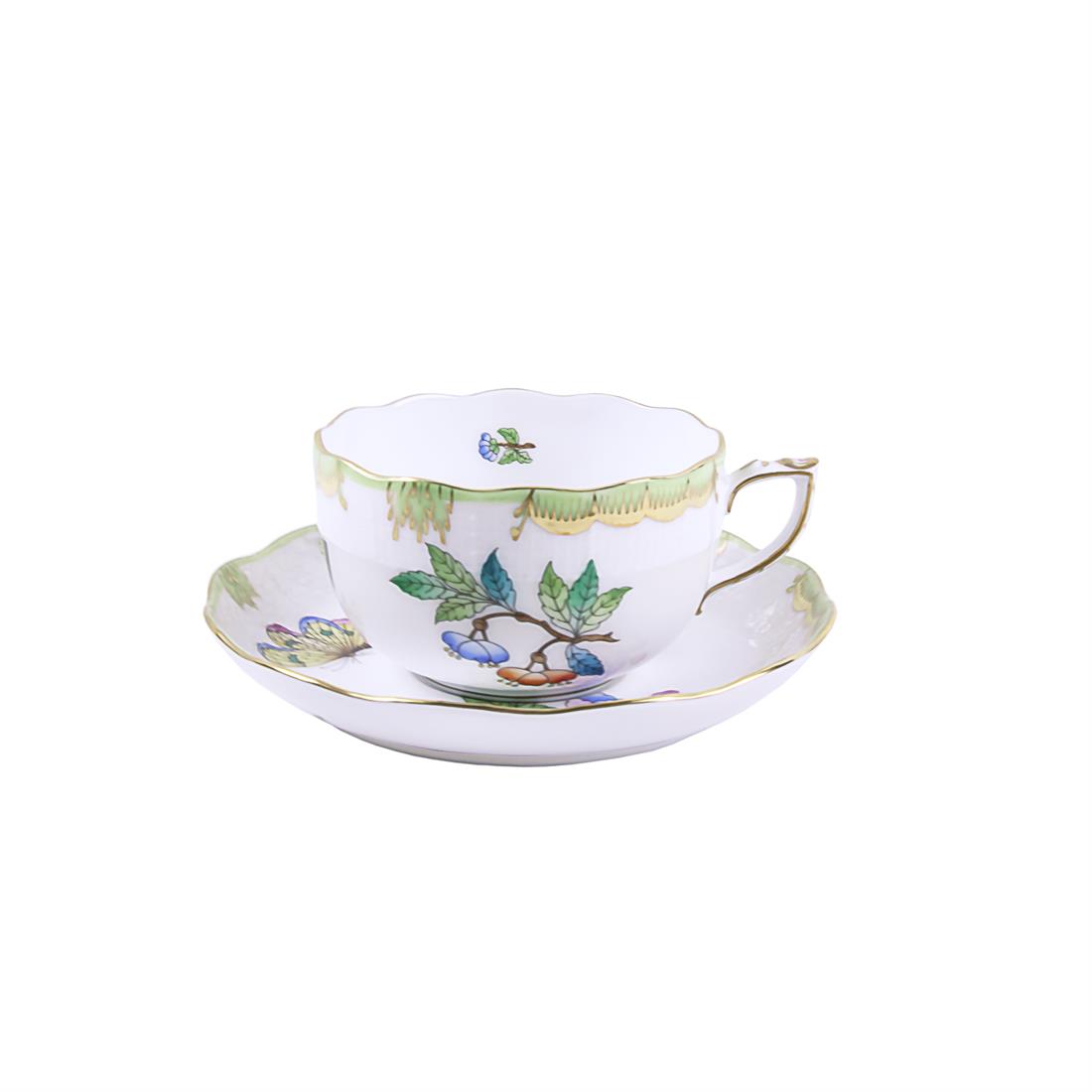 HEREND Çay Fincanı & Tabağı 200ml Queen Victoria Az Desenli