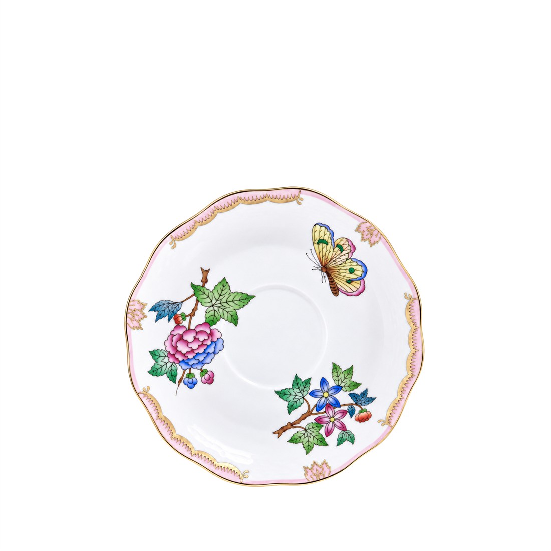 HEREND Çay Fincanı & Tabağı 200ml  Queen Victoria AÇIK PEMBE Renkli