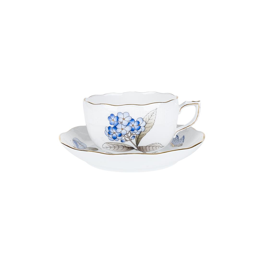 HEREND Çay Fincanı & Tabağı 200ml  Victoria Mavi