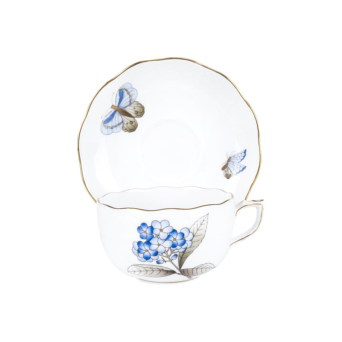 HEREND Çay Fincanı & Tabağı 200ml  Victoria Mavi