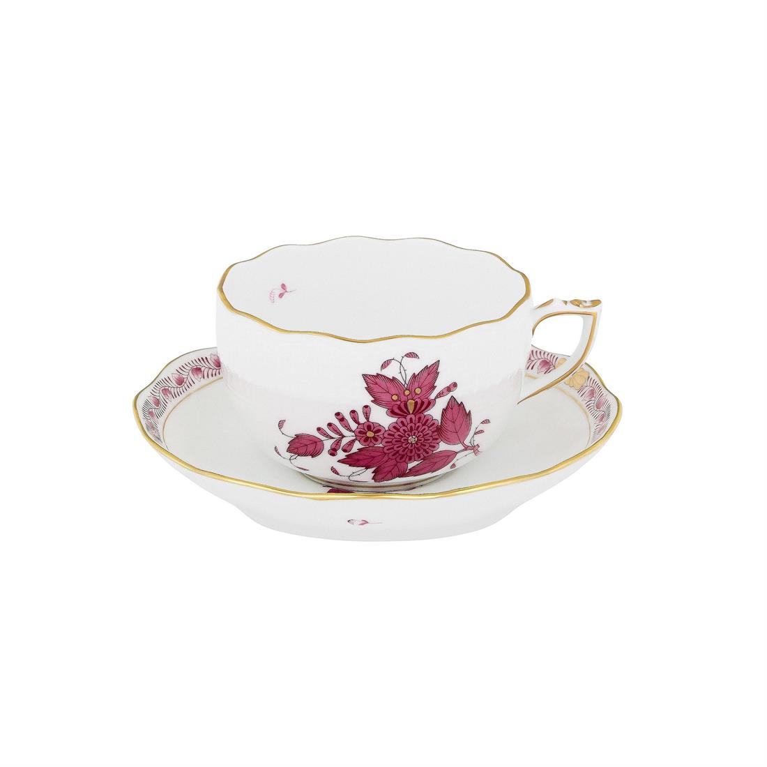 HEREND Çay Fincanı & Tabağı 220ml Apponyi Pembe