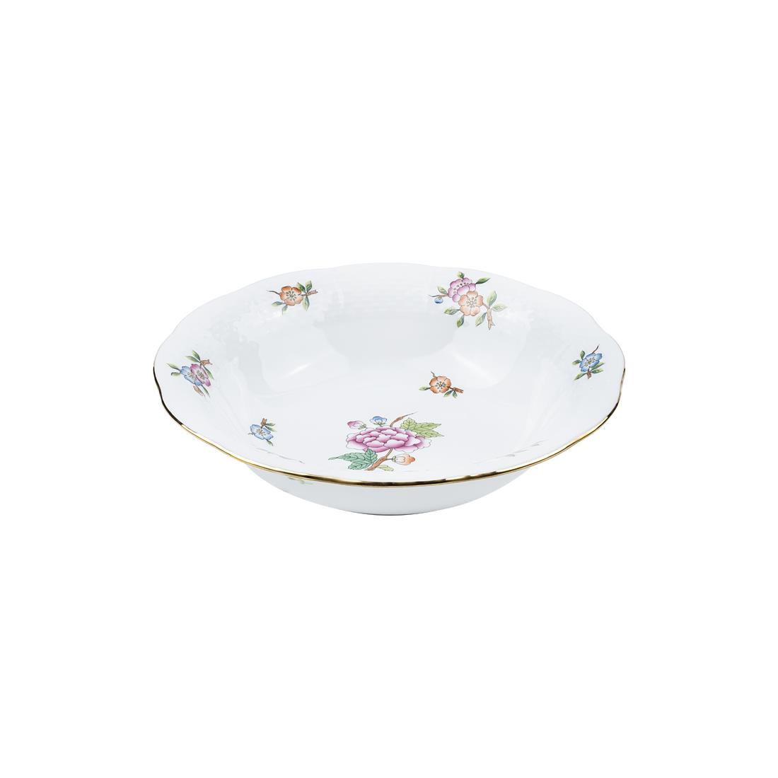 HEREND Soup Bowl ETON Pink Flower