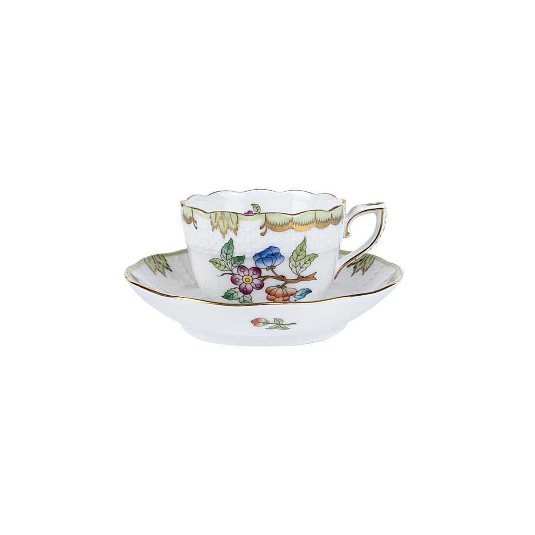 HEREND Kahve Fincanı i& Tabağı 110ml Queen Victoria Az Desenli