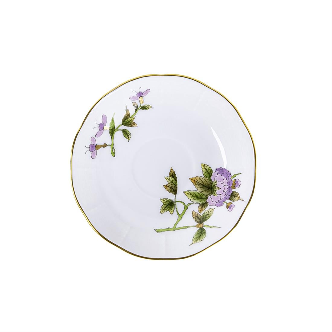 HEREND Kahve Fincanı & Tabağı 110ml Victoria Lila Yeşil