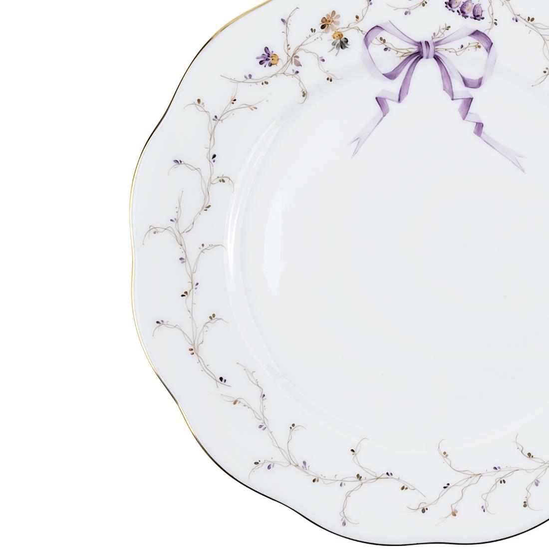 HEREND Dessert Plate 19.5cm EDEN Butterfly Lilac